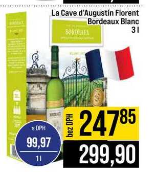 La Cave d'Augustin Florent BORDENA Bordeaux Blanc 3l