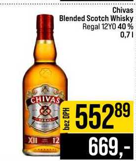 Chivas Blended Scotch Whisky Regal 12YO 40% 0,7l