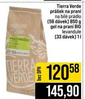 Tierra Verde prášek na praní na bílé prádlo 56 dávek 850 g 