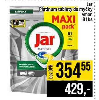 Jar Platinum tablety do myčky lemon 81ks