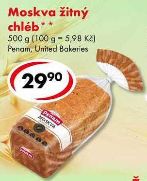 Moskva žitný chléb, 500 g