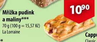 Mřížka pudink a maliny, 70 g    