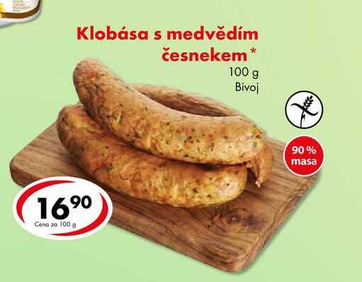 Klobása s medvědím česnekem, 100 g