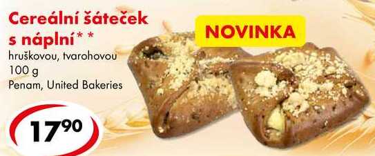 Cereální šáteček s náplní, 100 g
