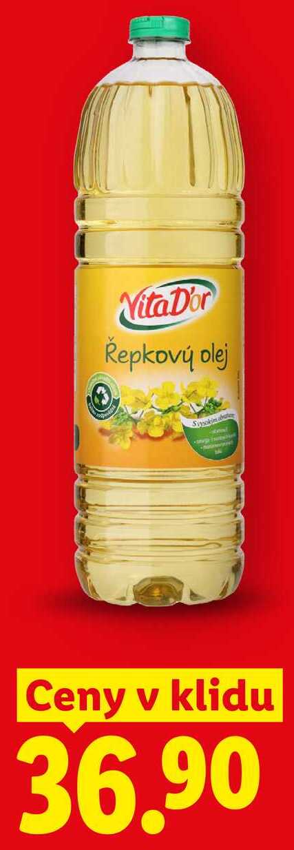 Řepkový olej, Ceny v klidu 