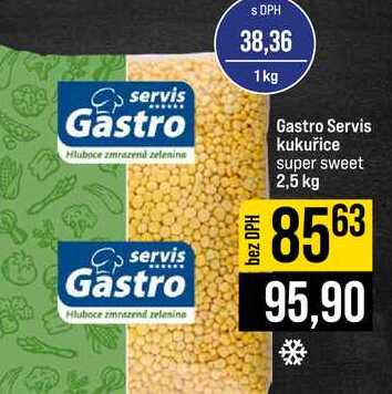 Gastro Servis kukuřice super sweet 2,5 kg