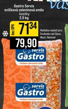 Gastro Servis svíčková zeleninová směs kostky 2,5 kg