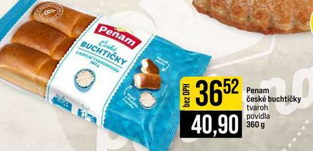 Penam české buchtičky tvaroh povidla 360 g 