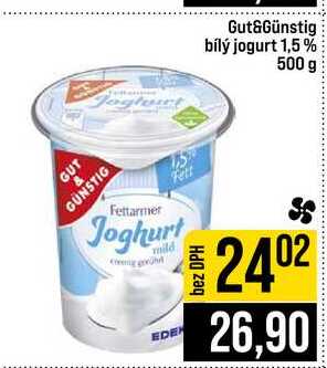 Gut&Günstig bílý jogurt 1,5% 500 g