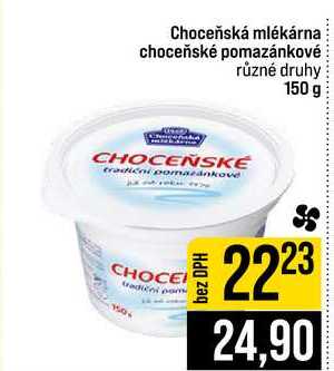 Choceňská mlékárna choceňské pomazánkové různé druhy 150 g