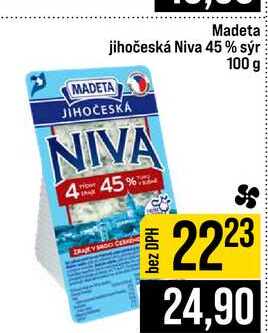 Madeta jihočeská Niva 45% sýr 100 g 