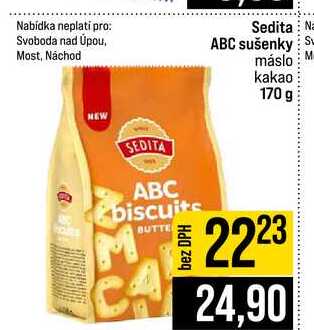 Sedita ABC sušenky máslo kakao 170 g