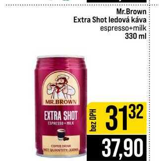 Mr.Brown Extra Shot ledová káva espresso+milk 330 ml