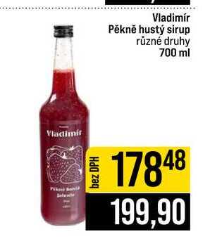 Vladimír Pěkně hustý sirup různé druhy 700 ml