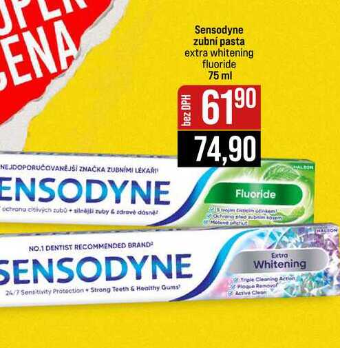 Sensodyne zubní pasta extra whitening fluoride 75 ml 