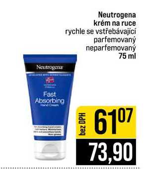 Neutrogena krém na ruce rychle se vstřebávající parfemovaný neparfemovaný 75 ml 