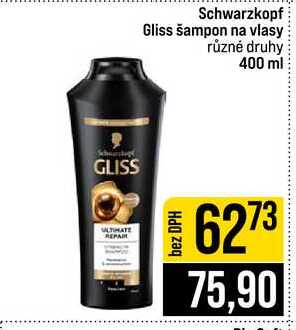 Schwarzkopf Gliss šampon na vlasy různé druhy 400 ml