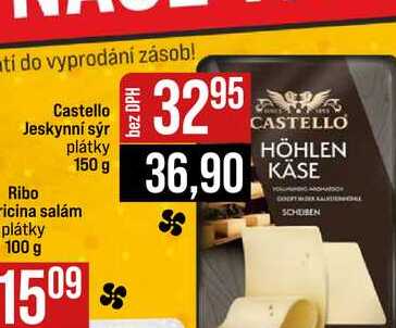 Castello Jeskynní sýr plátky 100 g