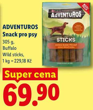 ADVENTUROS Snack pro psy, 305 g