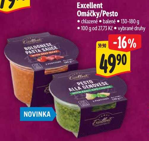 Excellent Omáčky/Pesto, 130-180 g