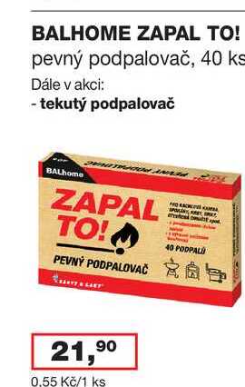 BALHOME ZAPAL TO! 40 ks