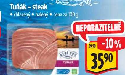 Tuňák - steak, cena za 100 g