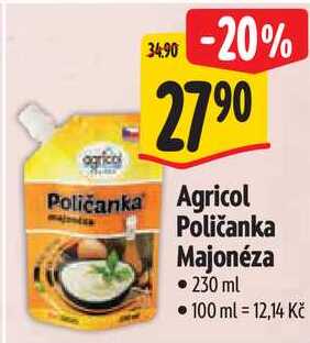 Agricol Poličanka Majonéza, 230 ml