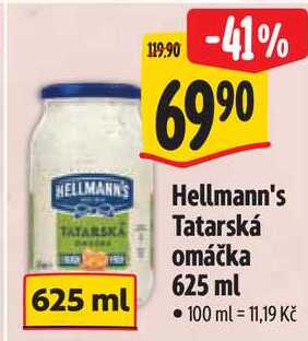 Hellmann's Tatarská omáčka, 625 ml 