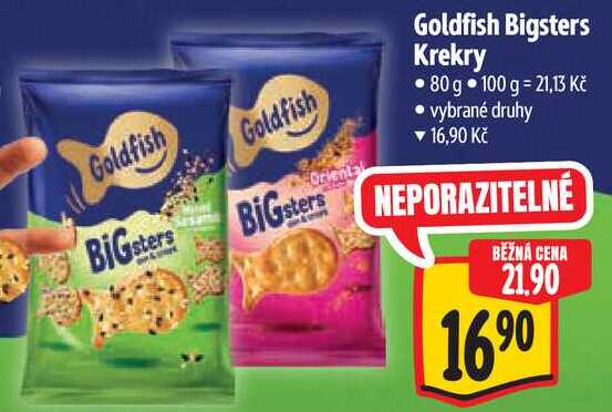 Goldfish Bigsters Krekry, 80 g