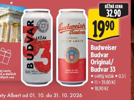  Budweiser Budvar Original/ Budvar 33  0,5 l