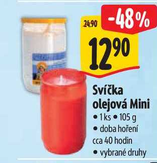  Svíčka olejová Mini 1ks 105 g  