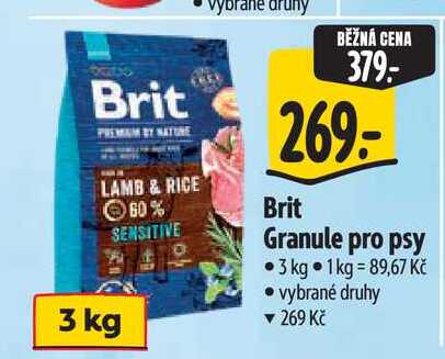   Brit Granule pro psy  3 kg  