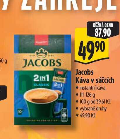   Jacobs Káva v sáčcích instantní káva 111-126 g 