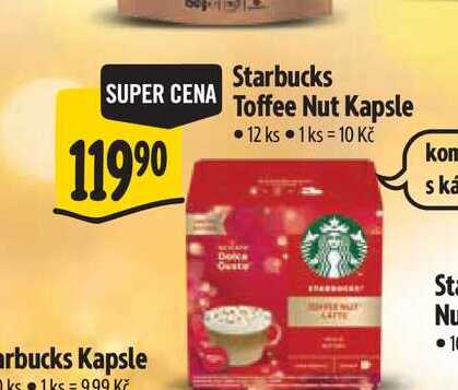 Starbucks  Toffee Nut Kapsle 12 ks