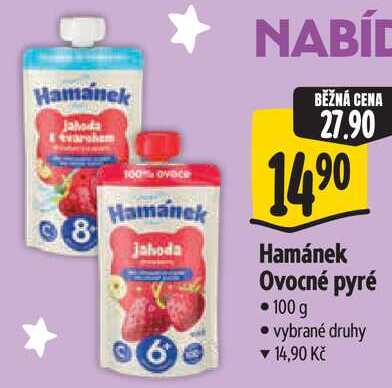Hamánek Ovocné pyré, 100 g