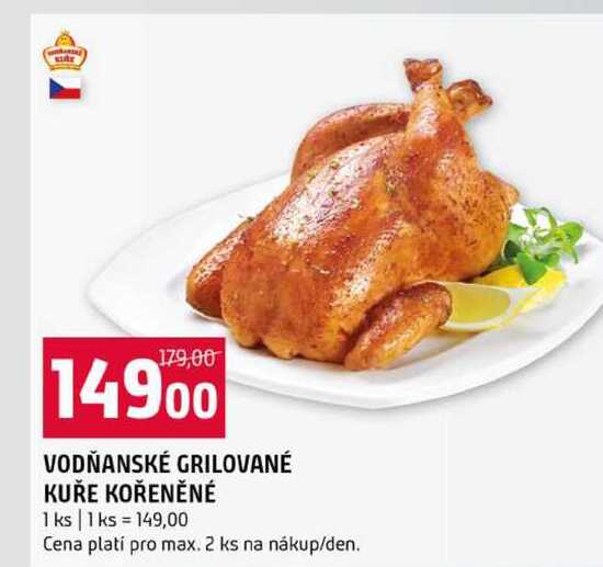 VODŇANSKÉ GRILOVANÉ KUŘE KOŘENĚNÉ 1 ks