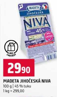 MADETA JIHOČESKÁ NIVA 100 g 45 % tuku