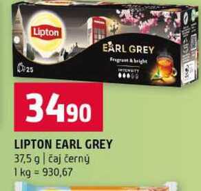 LIPTON EARL GREY 37,5 g čaj černý