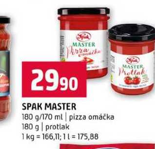 SPAK MASTER 180 g/170 ml pizza omáčka 180 g protlak