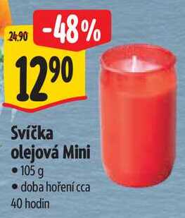 Svíčka olejová Mini