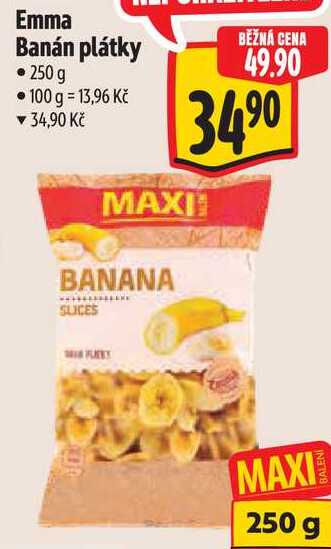 Emma Banán plátky, 250 g