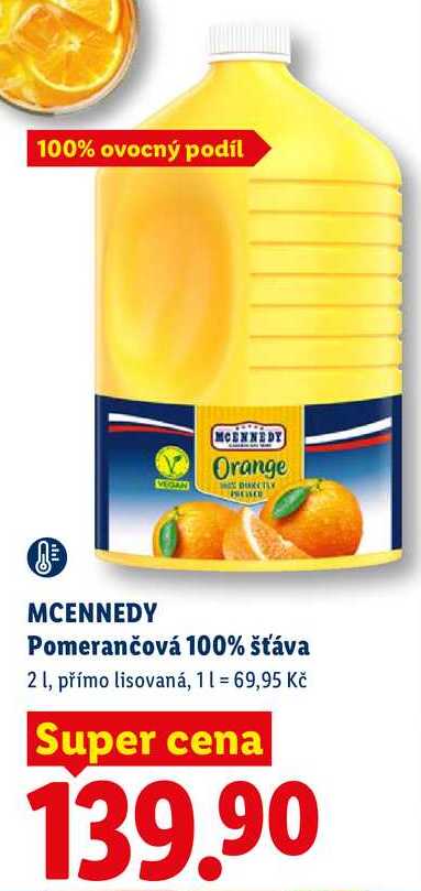 MCENNEDY Pomerančová 100% šťáva, 21