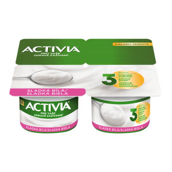Activia Probiotický jogurt bílý slazený 4x120g