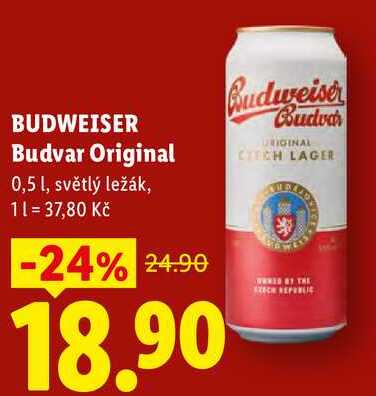 BUDWEISER Budvar Original, 0,5 l