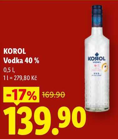 KOROL Vodka 40%, 0,5 l