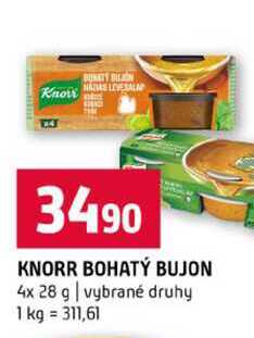 KNORR BOHATÝ BUJON 4x 28 g vybrané druhy