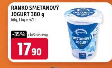 RANKO SMETANOVÝ JOGURT 380 g bilý