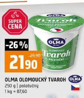 OLMA OLOMOUCKÝ TVAROH OLMA 250 g polotučný