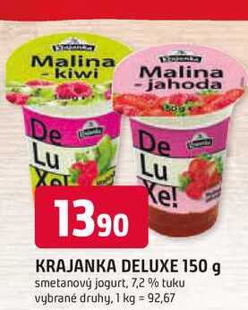 KRAJANKA DELUXE 150 g smetanový jogurt, 7,2 % tuku