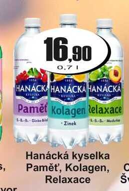 Hanácká kyselka Paměť', Kolagen, Relaxace 0,7 L